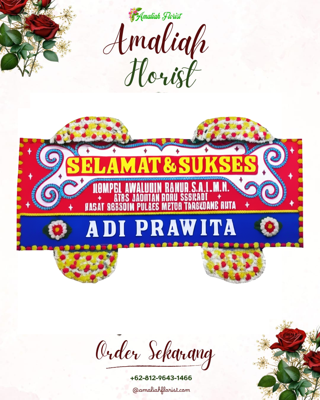 Papan Bunga Ucapan Selamat Wonodadi